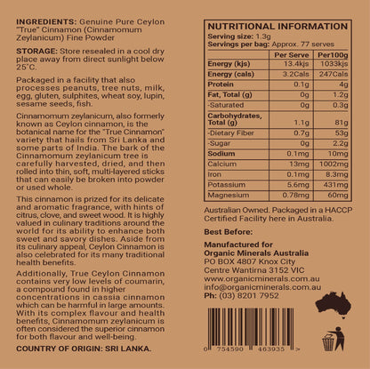 True Ceylon Cinnamon Powder Refill Pack 45g+100g