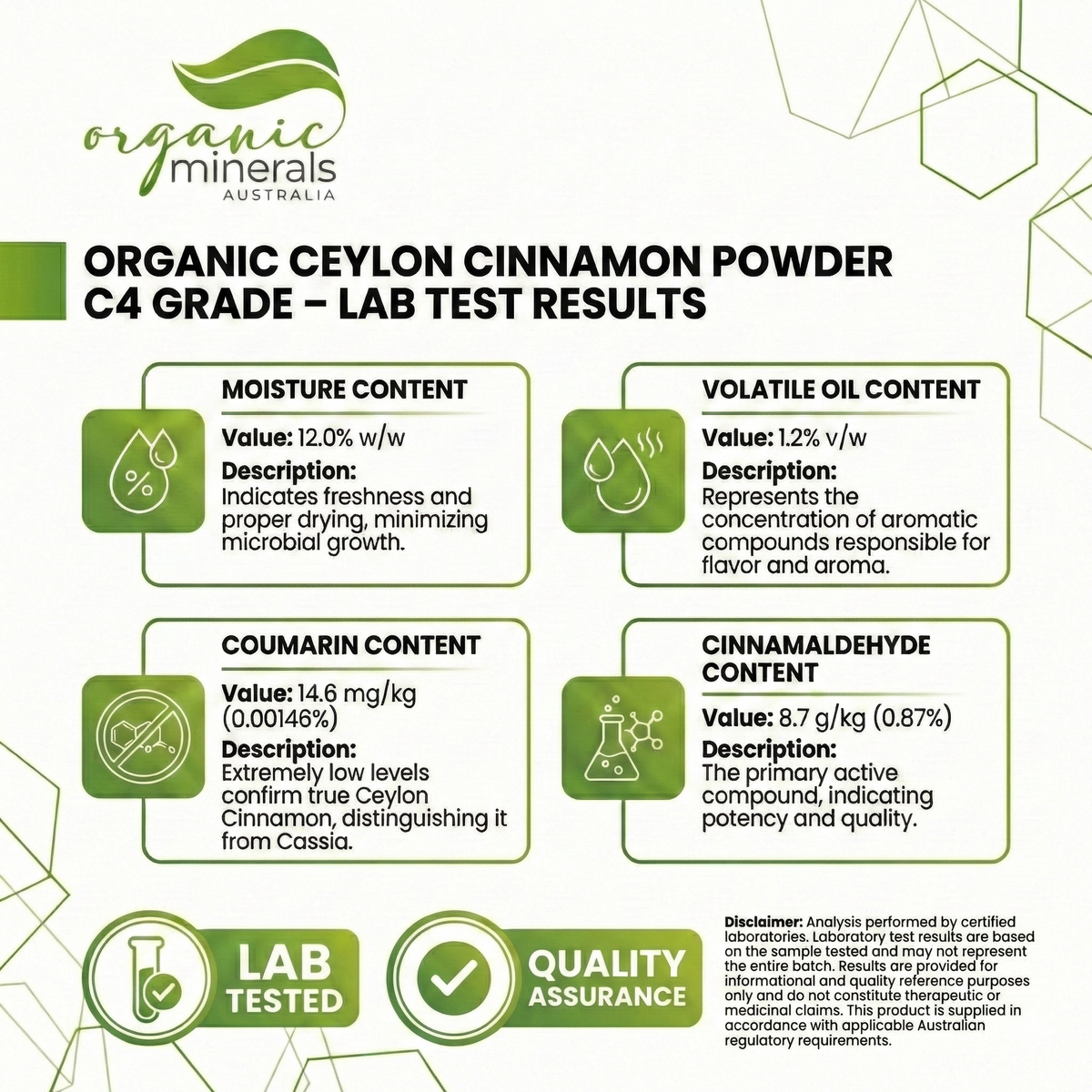 Organic True Ceylon Cinnamon Powder 45g, 100g, 250g, 500g, & 1kg ...