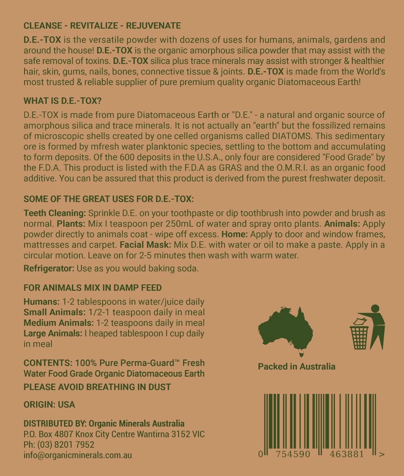 Organic Diatomaceous Earth Powder